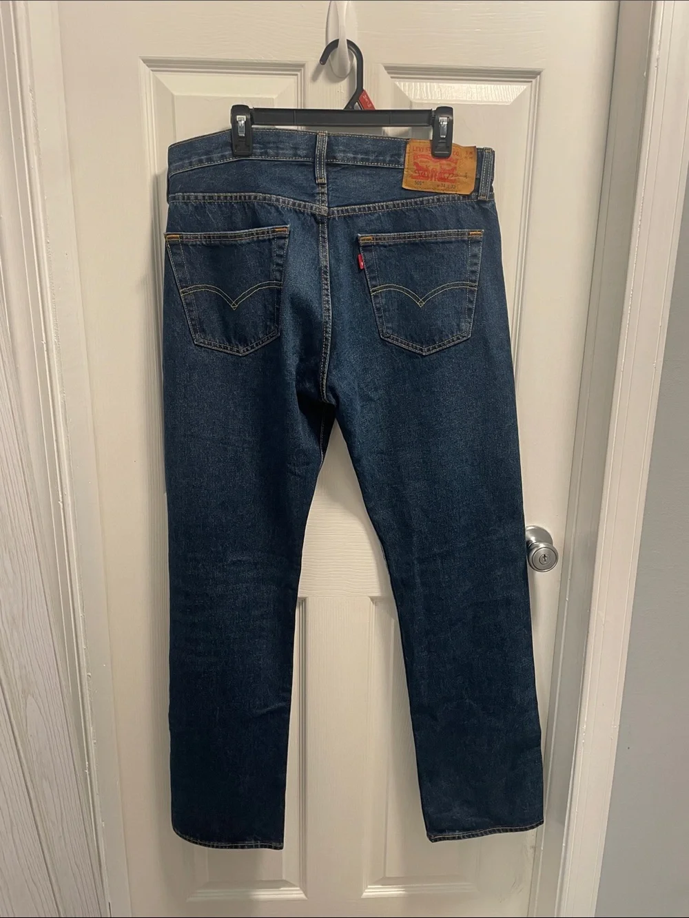 Levi's Men's Straight Jeans in Dark Indigo Blue